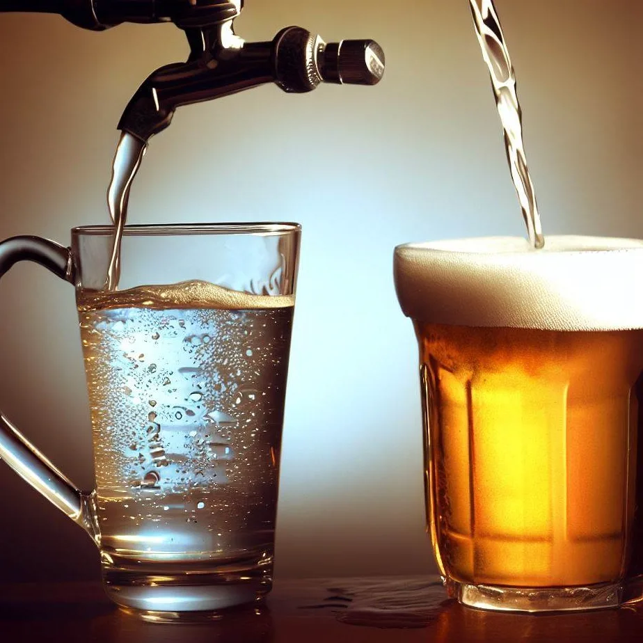 Woda czyści żołądek a piwo